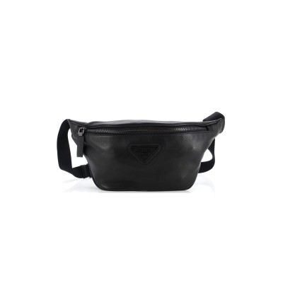 PRADA ZIP BELT BAG LEATHER SMALL 2VL033 (18*15.5cm)